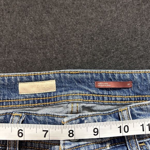 Anthropologie Pilcro &‎ The Letterpress Patchwork Jeans Denim Size 27 Z2 - Picture 4 of 6